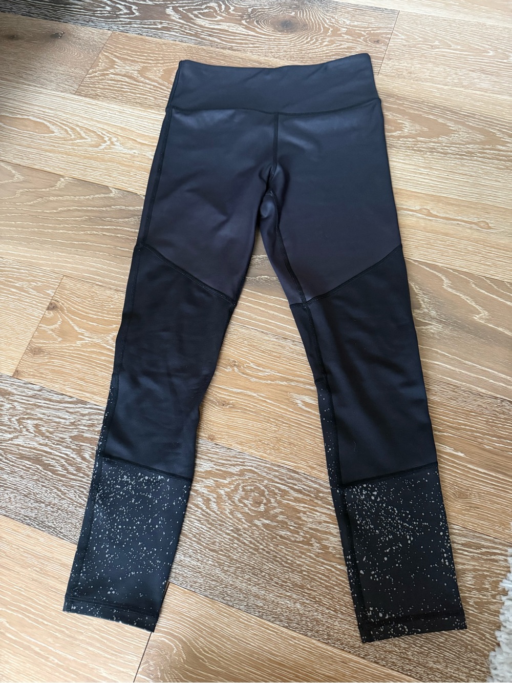 ZYIA Active Black Metallic Reflective Light N Tight Legging Size 6-8